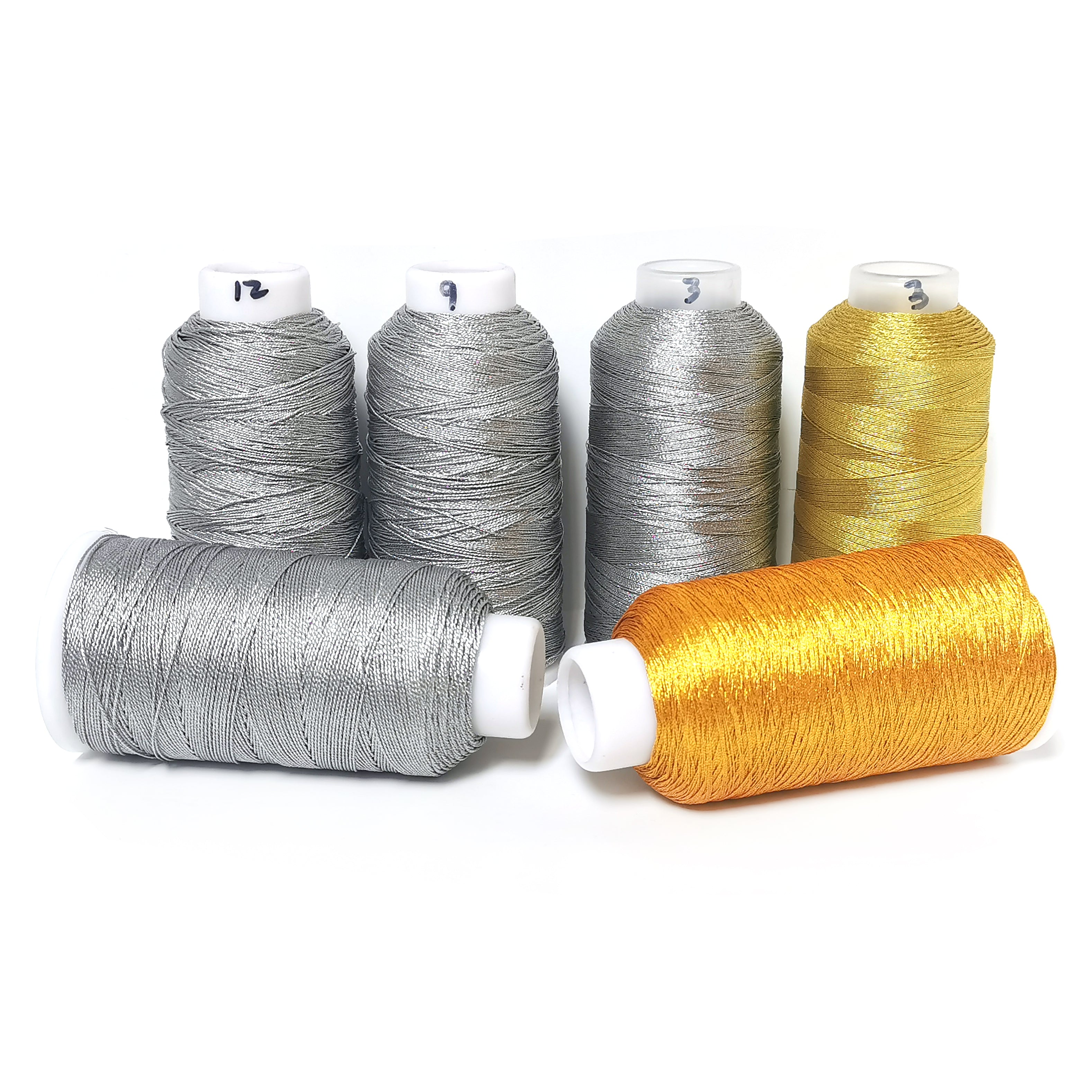 100g Multi-Color MS Type Plied metallic yarn for Cross-Stitch Embroidery, Sewing, and Textile Decoration Thread