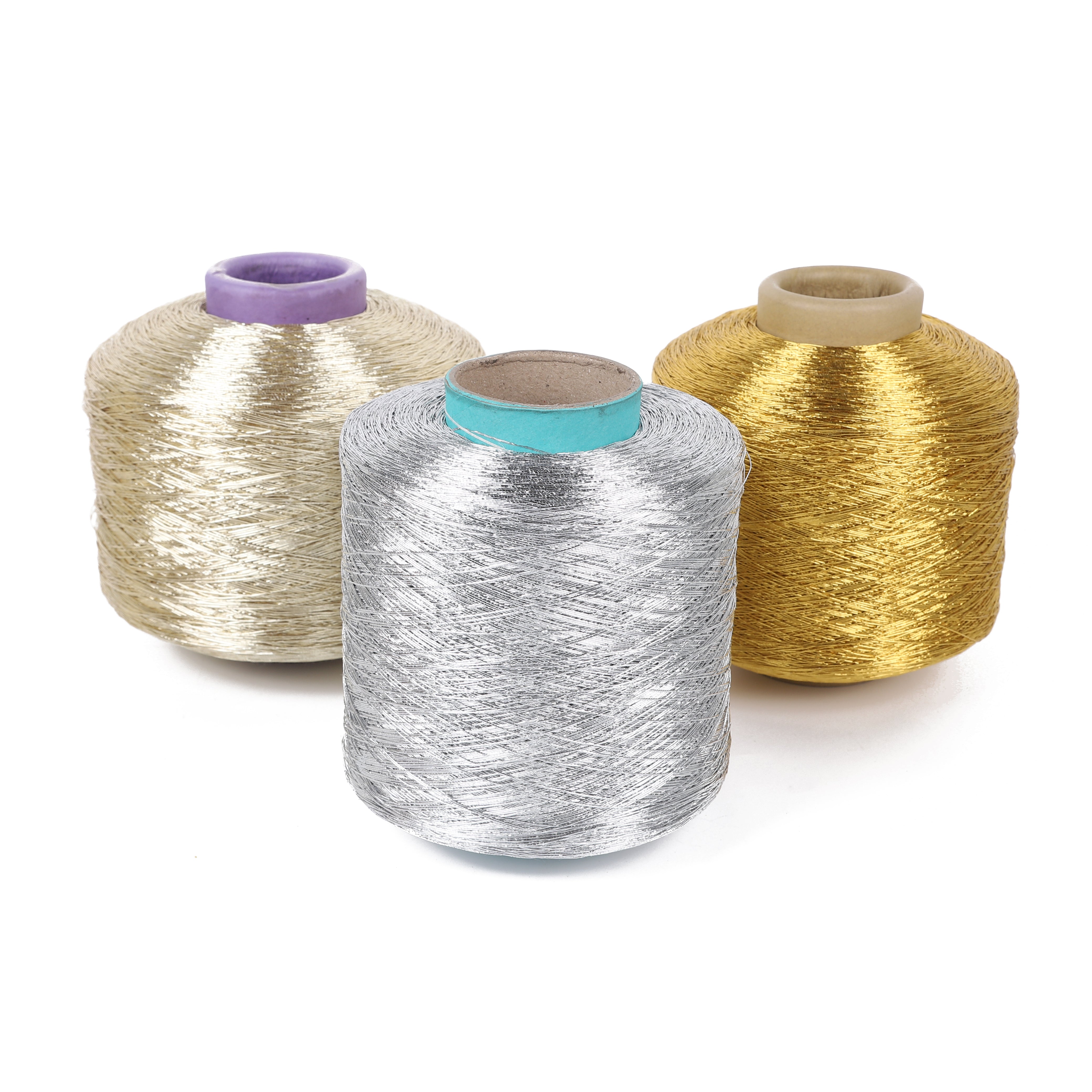 500g Gold and Silver Series RS type Cotton ply core Metallic Yarn for Cross-Stitch Embroidery, Sewing, and Textile Decoration Thread